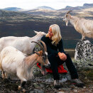 Crown Princess Mette-Marit with the goats at Pika (Photo: Lise Åserud / Scanpix)